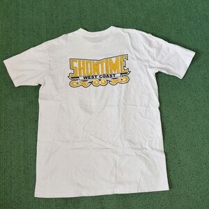 Aktive Showtime West Coast Streetwear Graphic Design White T Shirt Sz XL